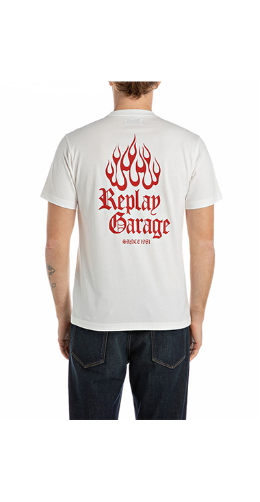 レギュラーフィット ベーシックジャージー FIREー Tシャツ 詳細画像